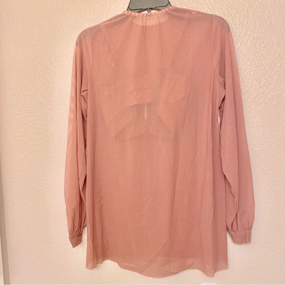 Kelle dance costume mauve pink 3 piece sheer mesh tunic dress shorts top MA - Picture 2 of 12